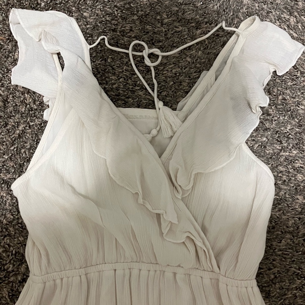 Mossimo Supply Co White Ruffled Tiered Maxi Dress - Picture 3 of 6